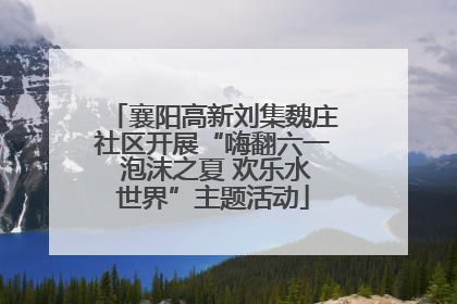 襄阳高新刘集魏庄社区开展“嗨翻六一 泡沫之夏 欢乐水世界”主题活动