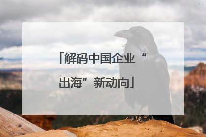 解码中国企业“出海”新动向