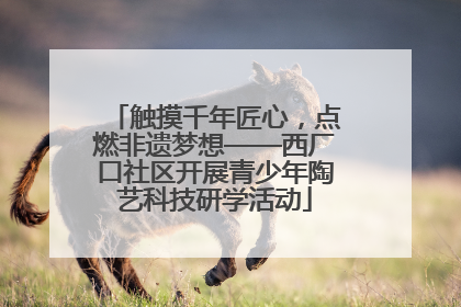 触摸千年匠心，点燃非遗梦想——西厂口社区开展青少年陶艺科技研学活动