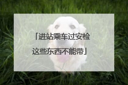 进站乘车过安检 这些东西不能带