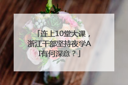 连上10堂大课，浙江干部坚持夜学AI有何深意？