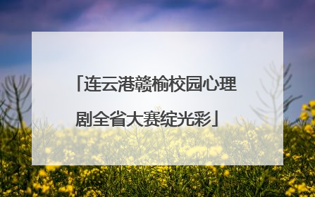 连云港赣榆校园心理剧全省大赛绽光彩
