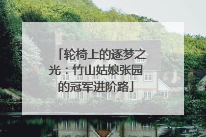 轮椅上的逐梦之光：竹山姑娘张园的冠军进阶路