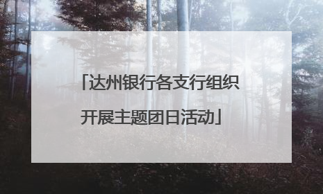 达州银行各支行组织开展主题团日活动