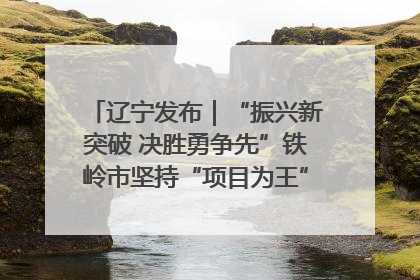 辽宁发布｜“振兴新突破 决胜勇争先”铁岭市坚持“项目为王”推进经济高质量发展