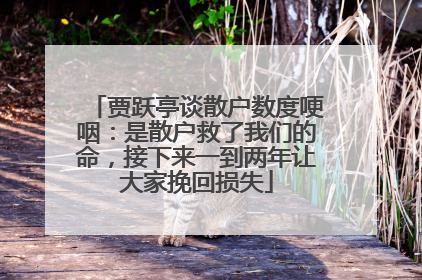 贾跃亭谈散户数度哽咽：是散户救了我们的命，接下来一到两年让大家挽回损失