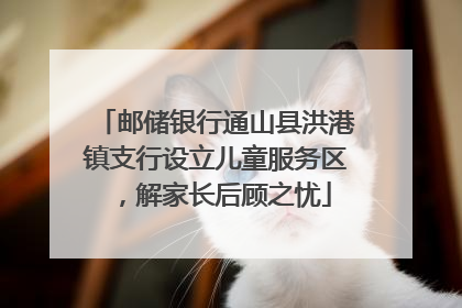 邮储银行通山县洪港镇支行设立儿童服务区，解家长后顾之忧
