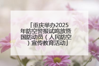 重庆举办2025年防空警报试鸣放暨国防动员（人民防空）宣传教育活动