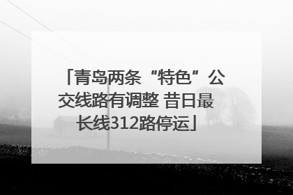 青岛两条“特色”公交线路有调整 昔日最长线312路停运