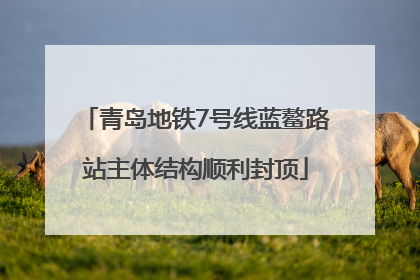 青岛地铁7号线蓝鳌路站主体结构顺利封顶