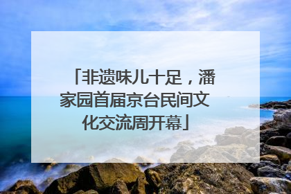 非遗味儿十足，潘家园首届京台民间文化交流周开幕