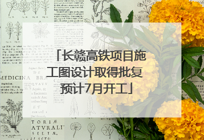 长赣高铁项目施工图设计取得批复 预计7月开工