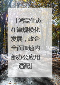 鸿蒙生态在津规模化发展，政企全面加速内部办公应用适配