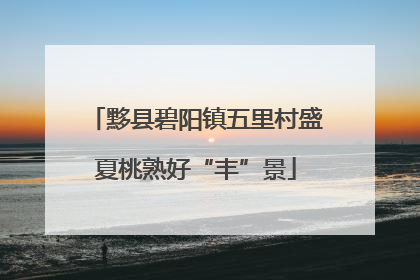 黟县碧阳镇五里村盛夏桃熟好“丰”景