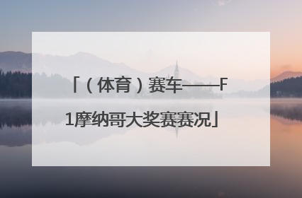 （体育）赛车——F1摩纳哥大奖赛赛况