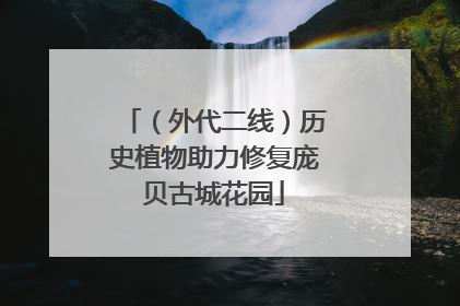 （外代二线）历史植物助力修复庞贝古城花园