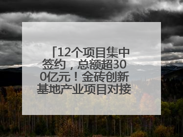 12个项目集中签约，总额超300亿元！金砖创新基地产业项目对接会举行