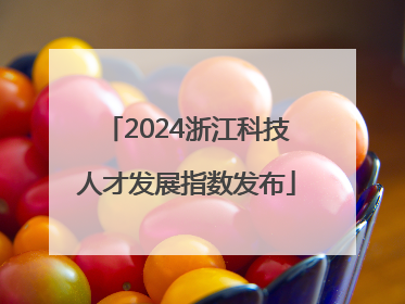 2024浙江科技人才发展指数发布