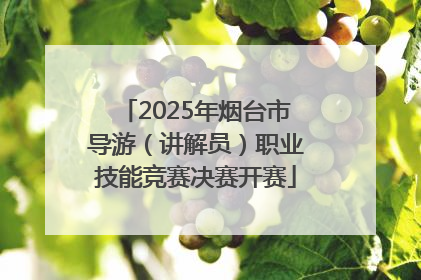 2025年烟台市导游（讲解员）职业技能竞赛决赛开赛