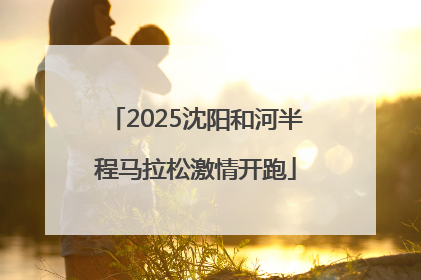 2025沈阳和河半程马拉松激情开跑