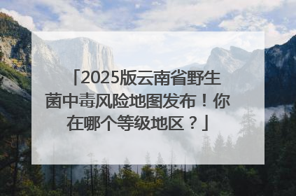 2025版云南省野生菌中毒风险地图发布！你在哪个等级地区？