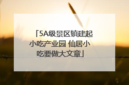 5A级景区镇建起小吃产业园 仙居小吃要做大文章