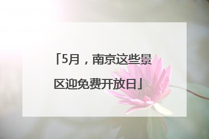 5月，南京这些景区迎免费开放日