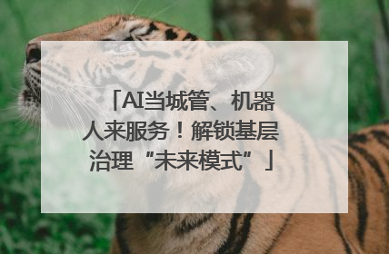 AI当城管、机器人来服务！解锁基层治理“未来模式”