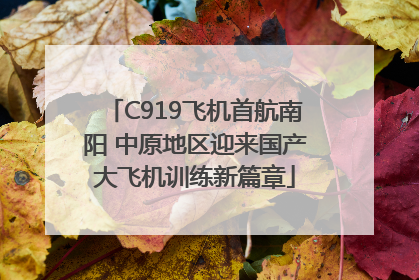 C919飞机首航南阳 中原地区迎来国产大飞机训练新篇章