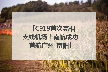 C919首次亮相支线机场！南航成功首航广州-南阳